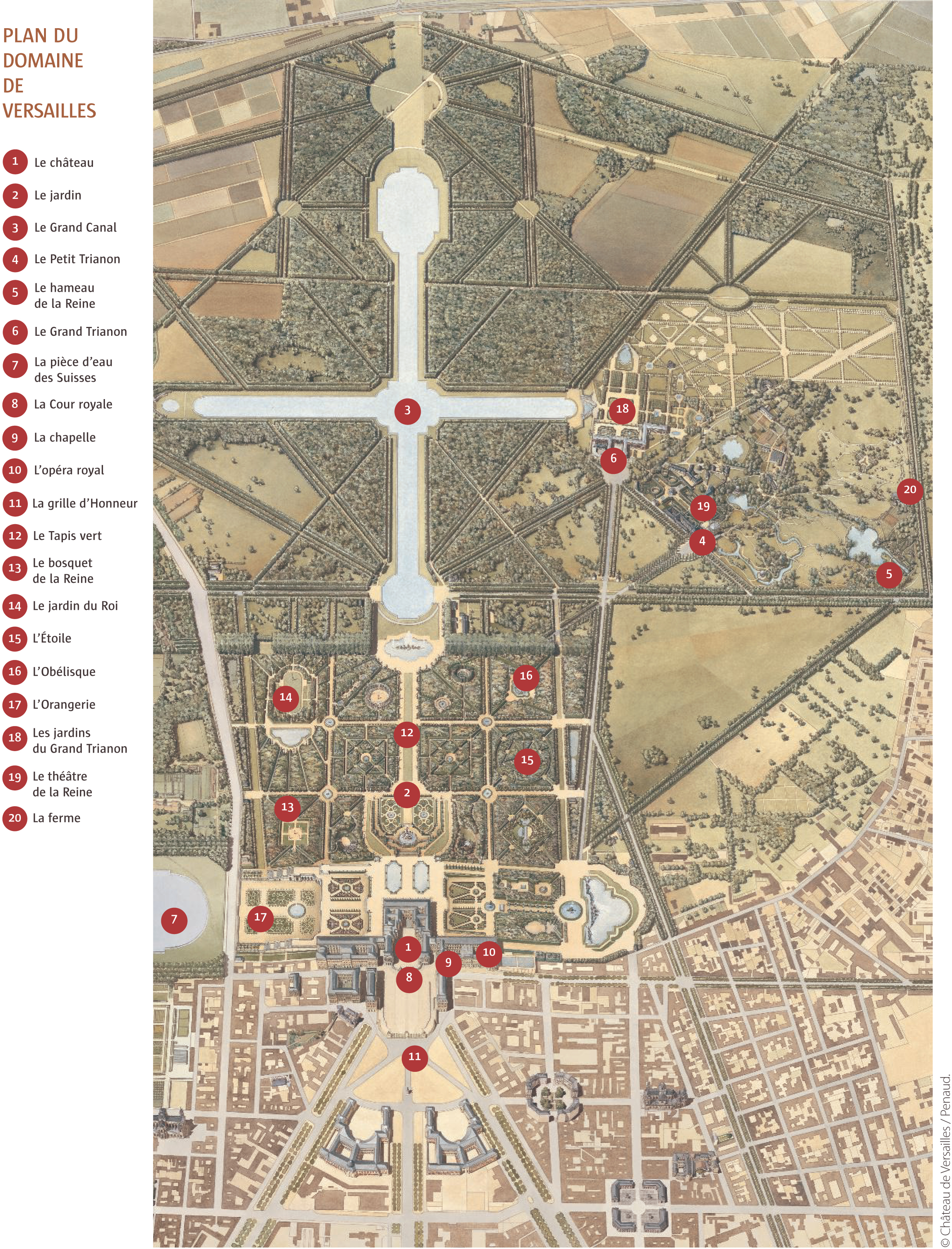 Plan du domaine de Versailles